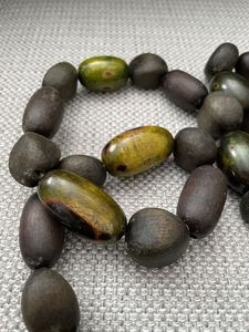 Collier de prière islamique classique en résine de haute qualité, perles ovales noires et vertes, bijoux religieux unisexes, cadeaux de fête - Product Image 5