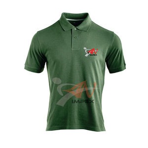 OEM personalizado marca básica de los hombres para los polos 100% algodón antiarrugas patrón sólido de punto de tela camisetas en blanco - Product Image 4