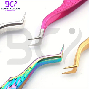 Pince à épiler haute précision pour extension de cils, outil de greffage antidérapant pour cils naturels faisant des outils de beauté de Volume - Product Image 4