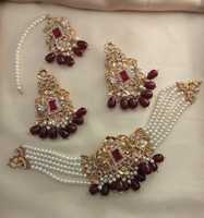 Parure de bijoux indiens plaqués or, style antique, tendance, pour mariée, fiançailles, fête, mariage, collier, boucles d'oreilles, bracelet, haute qualité