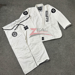 Personalizado Jiu jitsu Gi kimono 100% algodón 450 GSM perla tejido chaqueta 10oz ripstop sarga algodón pantalones personalizados BJJ GI hecho en Pakistán - Product Image 2