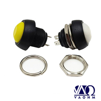 Interrupteur à bouton-poussoir PBS-33B 2 broches 250VAC 3A Montage sur panneau Options multicolores