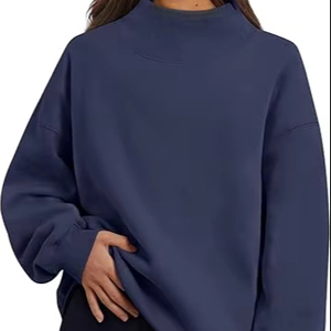 สเวตเชิ้ตผู้หญิงลำลองคอตตอนแขนยาวคอปก - Product Image 1