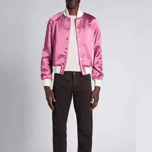 Meilleur fabricant de vêtements, logo personnalisé, vestes en satin pour hommes, fournisseur direct d'usine, vêtements de rue, veste en satin pour homme - Product Image 3