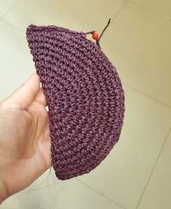 สีสันฟางกระเป๋าHandmade Beachกระเป๋าผู้หญิงกระเป๋าโครเชต์พัดลมรูปกระเป๋าฤดูร้อนRaffiaคลัทช์ที่กําหนดเองกระเป๋าถือสีฟ้า - Product Image 6