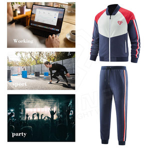 Chándal deportivo Unisex con rayas laterales y logotipo personalizado de alta calidad, conjunto de Jogger de 2 piezas, chándal de entrenamiento - Product Image 5