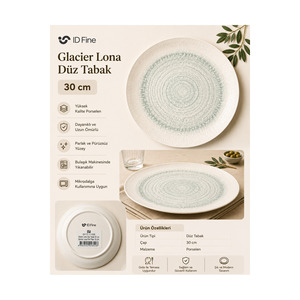 Assiette à salade en porcelaine moderne et durable - Assiette plate personnalisable Glacier Lona - Product Image 2