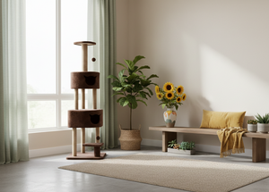 Luxury Modern Classic Multi-Level Eco-Friendly <b>Cat</b> <b>Tree</b> Tower with Premium Jute <b>Scratching</b> Post for All <b>Cats</b> Carton Packed - Product Image 3
