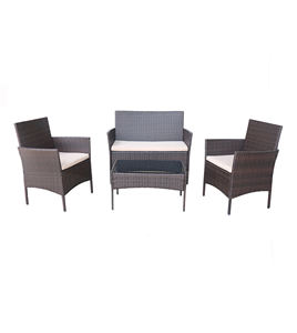 Muebles de mimbre de PE para jardín, conjunto de sofá y PATIO al aire libre, alta calidad, precio barato - Product Image 1