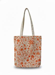 Bolsa de Mano Urbana Ecológica, Bolsa de Lona de Color Sólido, Cierre de Cremallera, Decoración con Cadenas, Bolsa de Compras Reutilizable, Asas Largas, 14 Pulgadas - Product Image 4