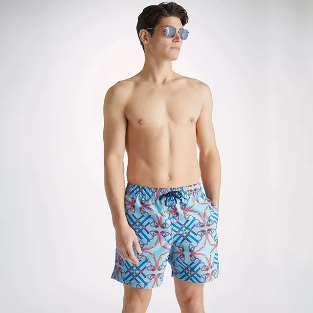 Mens Summer Sports Swimwear swimming short pants men beach surfing swimming trunks lining sand wear