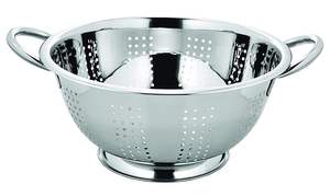 Panier de passoire en métal de passoire en acier inoxydable robuste de qualité supérieure pour pâtes légumes fruits-approvisionnement en vrac en gros - Product Image 3