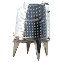 Cuves de fermentation de vin rondes carrées de 7000 L de qualité alimentaire à paroi simple avec chemise de refroidissement (bande/serpentin)
