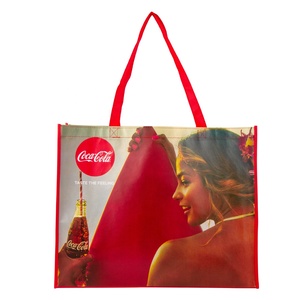 Large Size Eco-Friendly Eco-Laminated PP Woven Grocery Shopping Tote Bag Promotional Product