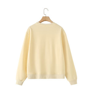 Sweatshirts ras du cou à épaules tombantes 100% coton éponge française Streetwear surdimensionné Logo personnalisé Sweatshirts coréens unis - Product Image 2