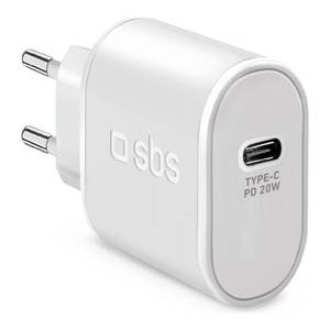Cargador de Pared USB Tipo-C con Cable, 20W Power Delivery, Blanco, TETR1CPD20, Adaptadores de Viaje - Product Image 1