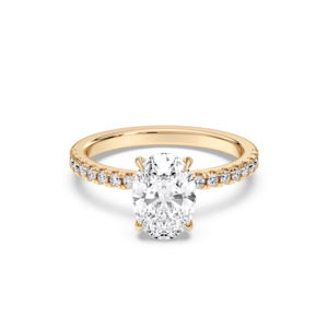 Anillo de Compromiso Clásico de Oro y Plata de Ley 925 con Moissanita Solitario de Corte Ovalado de 1.80 Ct, 14K, 100% Auténtico, Venta al por Mayor - Product Image 4