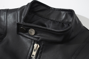 Logo personnalisé OEM Boléro de cavalier en cuir pour femmes élégantes avec fermeture éclair en cuir PU Mini veste courte Veste de baseball en cuir pour femmes personnalisée - Product Image 3