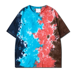 T-shirts slim fit pour hommes, matière estivale confortable, vierges, avec logo personnalisé, motif uni, tie-dye, pour hommes - Product Image 1