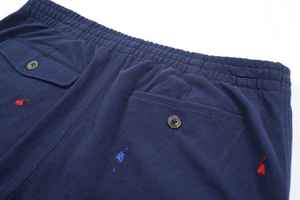 Shorts de sport décontractés bleus personnalisés 100 % coton, taille mi-haute, écologiques, séchage rapide, pour hommes, surf, maillot de bain, plage - Product Image 4