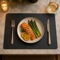 Tapis de table personnalisé en cuir synthétique écologique de 3 mm d'épaisseur, imperméable, résistant à la chaleur, facile à nettoyer, pour la maison, le restaurant, l'hôtel