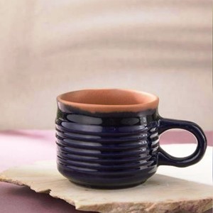Taza de cerámica azul Juego de servidor de ensalada de madera y resina más vendidos y utensilios Artículos hechos a mano - Product Image 1