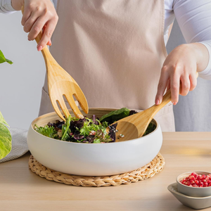 Lot de 2 pinces à salade en bambou de haute qualité, ensembles d'ustensiles de cuisine en bois de bambou, vente en gros du Vietnam - Product Image 4