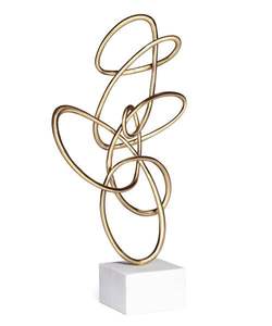 Sculpture métallique artisanale de table mettant en scène des formes abstraites et des éléments de narration visuelle créatifs - Product Image 6