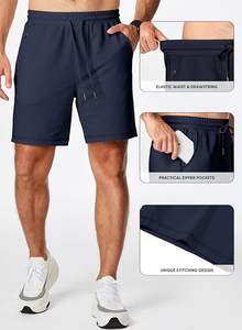 <b>Men's</b> Athletic Casual Jogger <b>Shorts</b> <b>with</b> <b>Zipper</b> <b>Pockets</b> Quick Dry Activewear Solid Pattern Running <b>Shorts</b> - Product Image 5