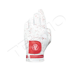 Falta antideslizante Silicona Impresión Mano Dedo completo Transpirable Impreso personalizado Guantes de golf de piel de oveja de grado superior - Product Image 5
