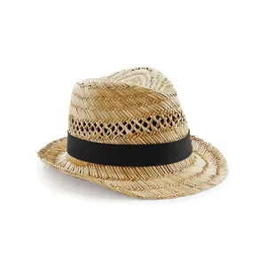 Custom <b>Summer</b> Trilby <b>Hat</b> with <b>Straw</b> for Camping & Hiking - Product Image 3
