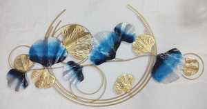 Ak – Art mural multicolore décoratif en laiton, métal de luxe pour la décoration de la maison du salon/salon (Floral, métal) - Product Image 5