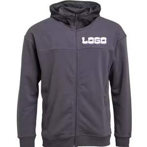 Sudadera con capucha de poliéster personalizada para hombre, de alta demanda, con cremallera, bordada, estilo urbano, deportiva, térmica, OEM ODM - Product Image 1