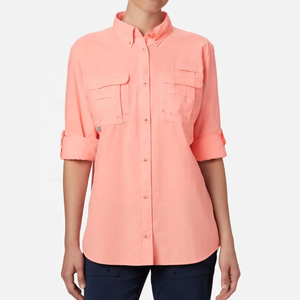 Camiseta OEM para Mujer con Protección Solar UPF 50+, Manga Larga, Cierre de Cremallera, Secado Rápido, Transpirable y Personalizable para Pesca, Ejercicio y Senderismo - Product Image 3
