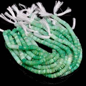 6mm naturel chrysoprase Heishi disque entretoise perles lisse pierre précieuse roue Rondelle pour la fabrication de bijoux et bricolage artisanat fournitures - Product Image 4