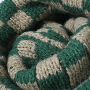 Bonnet d'hiver unisexe pour adulte, style imprimé, en laine tricotée à carreaux, avec revers pliable, en acrylique chaud pour la saison chaude - Product Image 2