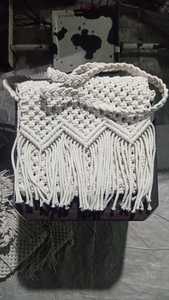 Bolsas de cordón de algodón de macramé hechas a medida de cordón de algodón 100% ideal para tiendas de accesorios de moda para reventa - Product Image 5