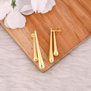 Wholesale Lot 25 Pairs <b>Yellow</b> Gold Plated Brass Stud Earrings Unique Trendy Designer Jewelry for Fashionable Gift Giving - Product Image 4