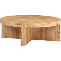 Table basse pliable ronde moderne en bois de manguier massif Meubles de maison portables pour le salon