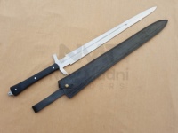 Удивительный Черный MICARTA листовой ручкой ручной работы D2 стальной меч NMT-2541