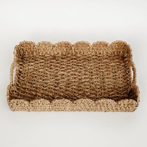 Plateaux de luxe en jonc de mer pour servir et présenter, prix bas, plateau en paille de raphia, récipient en jonc de mer - Product Image 1