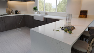 Wholesale Carrara Quartz Slab Engineered Stone Countertop Material For Commercial Construction Projects - Product Image 4