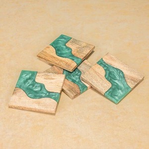Posavasos de nogal recién llegados, juego de posavasos de té de madera de mango, alfombrillas y almohadillas de vajilla para cocina y fiesta, envío empaquetado a granel - Product Image 6