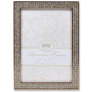 Cadre photo carré moderne élégant en laiton bicolore avec bords plats et texture brossée - Product Image 3