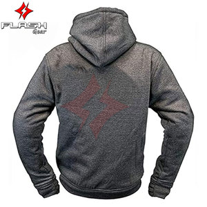 Sudadera con capucha blindada inteligente con cremallera completa para hombre, chaqueta de moto, chaqueta ligera de verano, tela transpirable, acolchado protector informal - Product Image 2