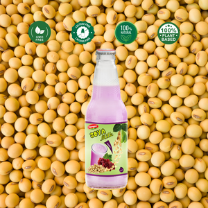 Wholesale Natural Soya Milk <b>Drinking</b> Juice 300ml <b>Glass</b> <b>Bottle</b> with Red Grape Flavour OEM ODM Halal Certified Soft Drink - Product Image 2