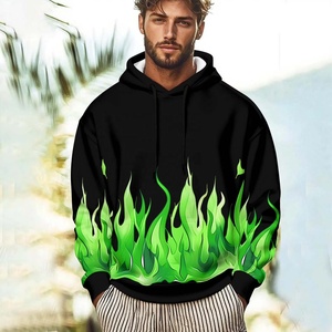 Sudadera con capucha y cremallera personalizada al por mayor, 500-600 GSM, con efecto desgastado, sublimación, patchwork, forro, oversize, poliéster/algodón, estilo urbano - Product Image 1