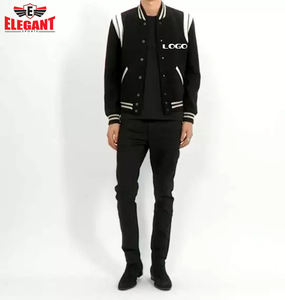 Chaqueta Varsity de Felpa de Algodón para Hombre, Chaqueta de Béisbol con Bordado Chenille para Hombre, Ropa de Calle de Invierno, Diseño Personalizado - Product Image 5