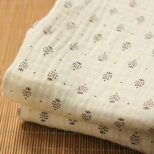 Tissu en mousseline de coton pur à 100 %, double gaze, imprimé pois <span class=keywords><strong>Wafu</strong></span> japonais et motifs floraux, pour literie et vêtements de bébé – Vente en gros - Product Image 5