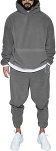 Costumes d'entraînement logo imprimé bouffant pour hommes adultes ensembles empilés costumes de survêtement ensembles pour hommes deux pièces pantalons évasés ensembles sweats à capuche survêtements - Product Image 4